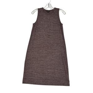 J. Jill Wearever Collection Back Pleat Tank Shift Dress Burgundy Womens XS